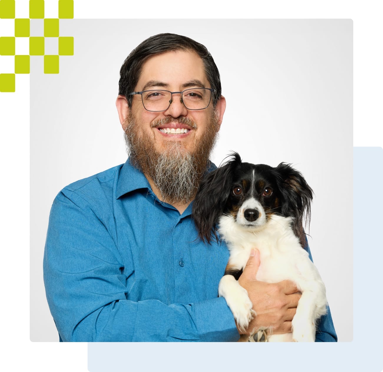 Dr. Stephen Martinez with dog